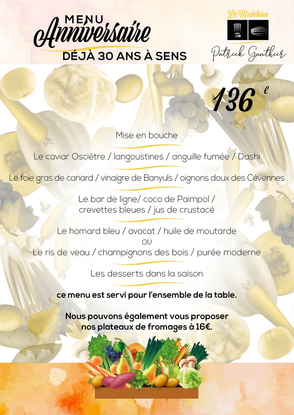 les menus la madeleine