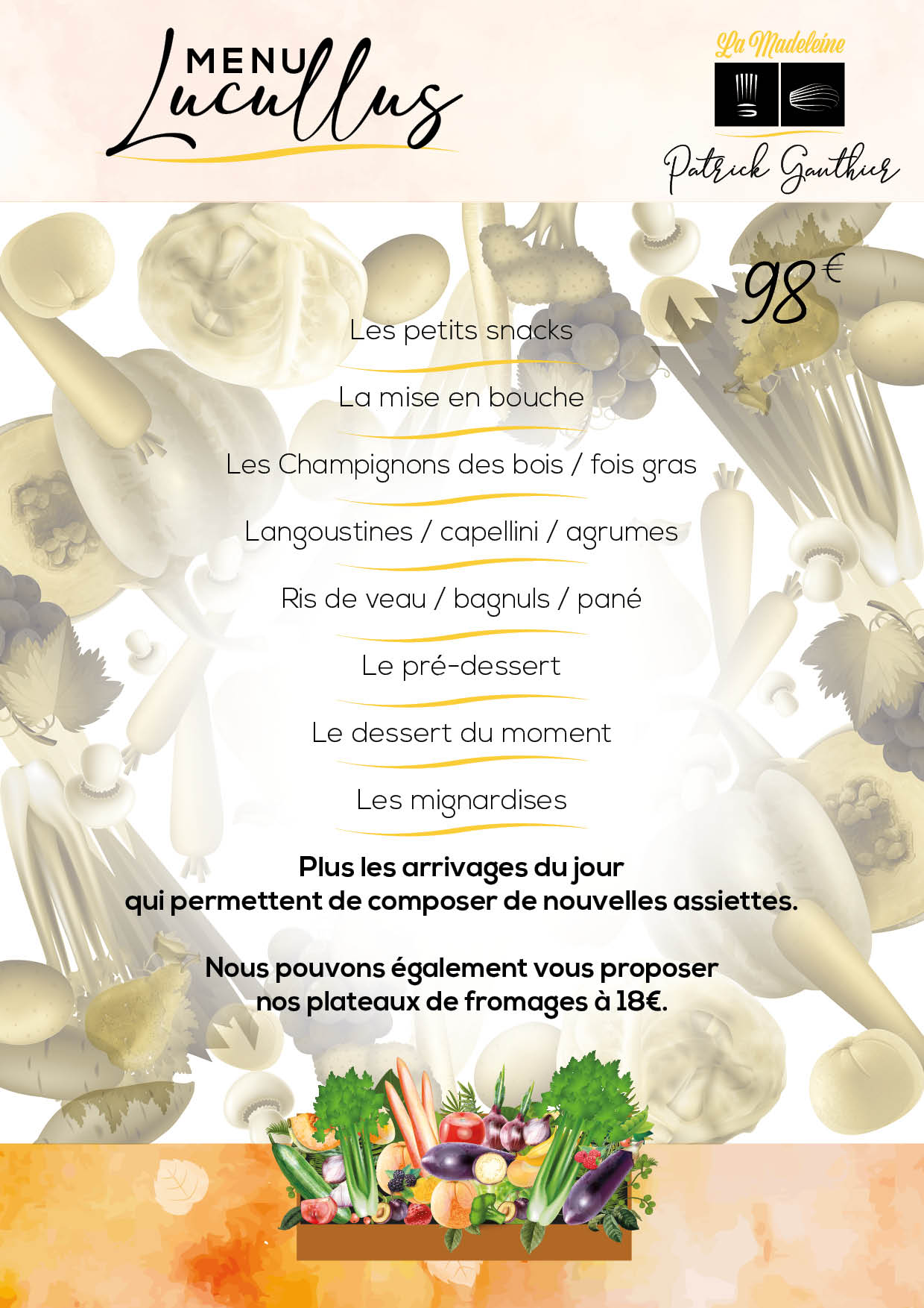 Les menus | La Madeleine